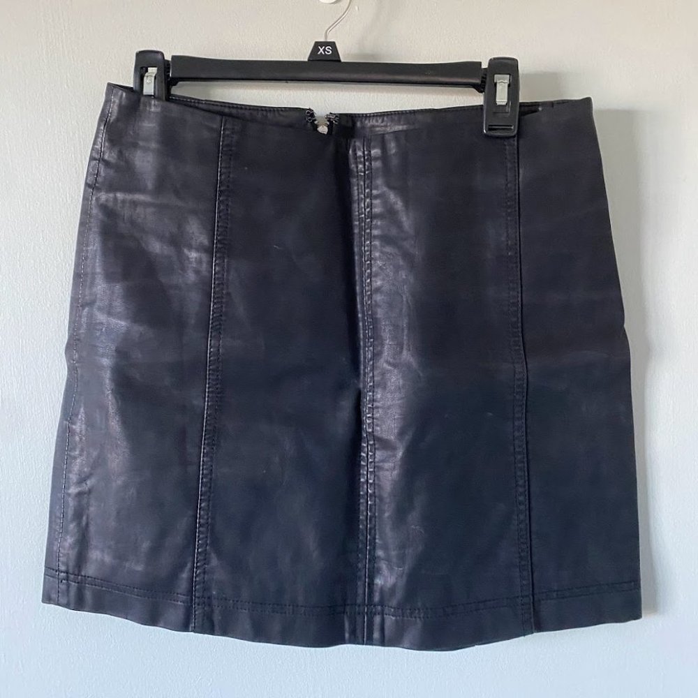 Free people Leather pencil skirt